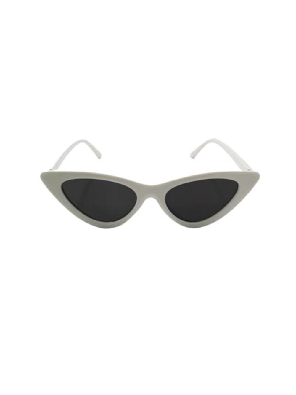 Cat Eye Sunglasses Women Clout Goggles Retro Sun Glasses, White